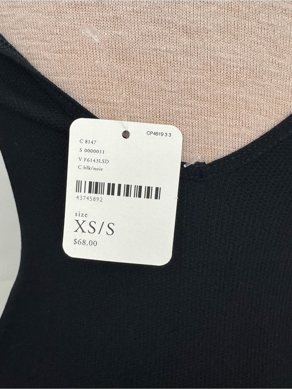 NWT Free People Intimately Scorpio Black Mesh Sleeve Bodycon Dress XS/S - Picture 5 of 5